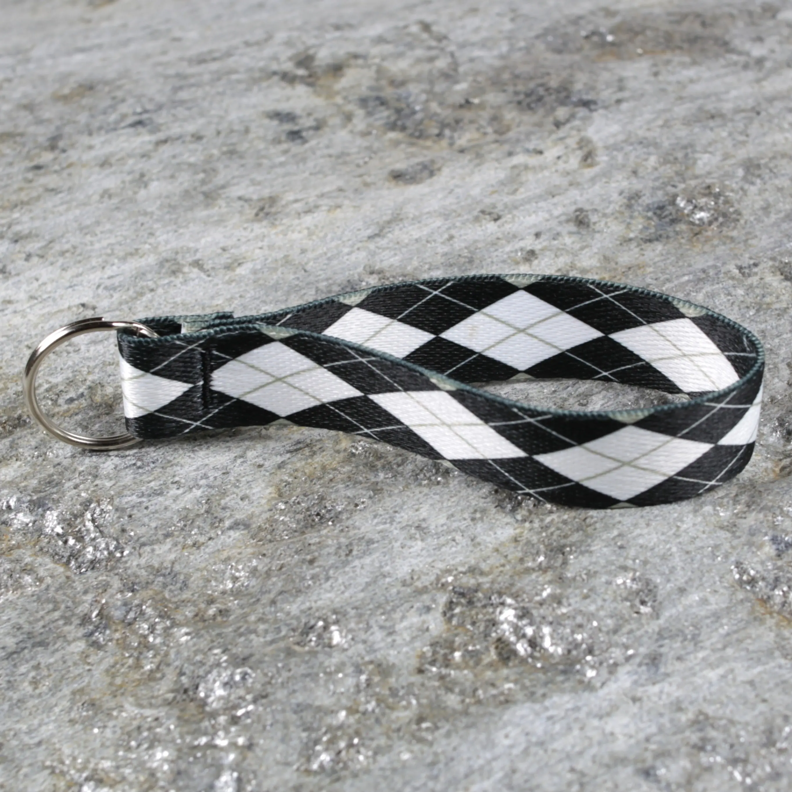 Northwest Straps Checkered/Plaid Argyle Print Woven Fabric Keychain Wristlet - Fabric Webbing, Sturdy Construction, Reinforced Stitching, Strong Metal Keyring, Everyday Accessory for Keys, Travel Bags, Textured Look, Durable
