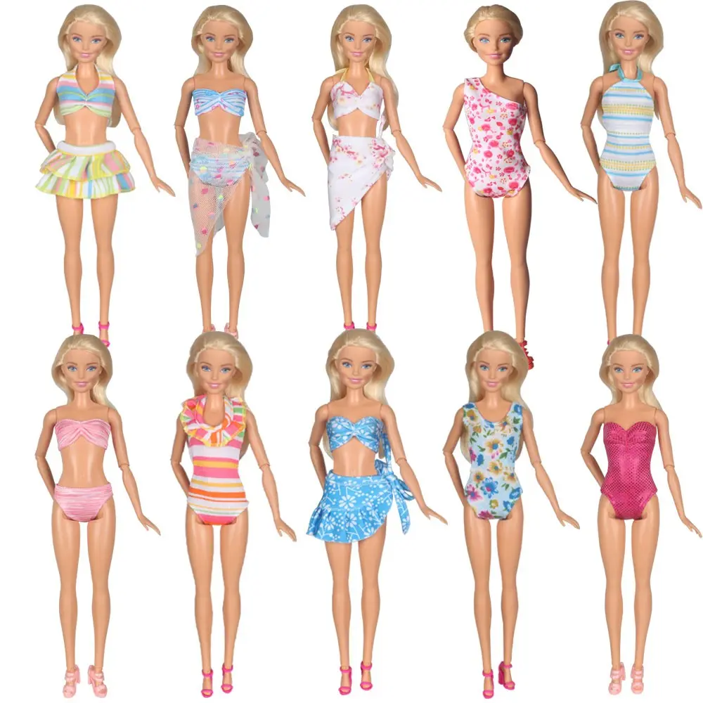 10 Sets Doll Swimsuits, 11.5 Inch/30cm Beach Bikini, Girl Doll Swimwear Toy, Holiday Gift