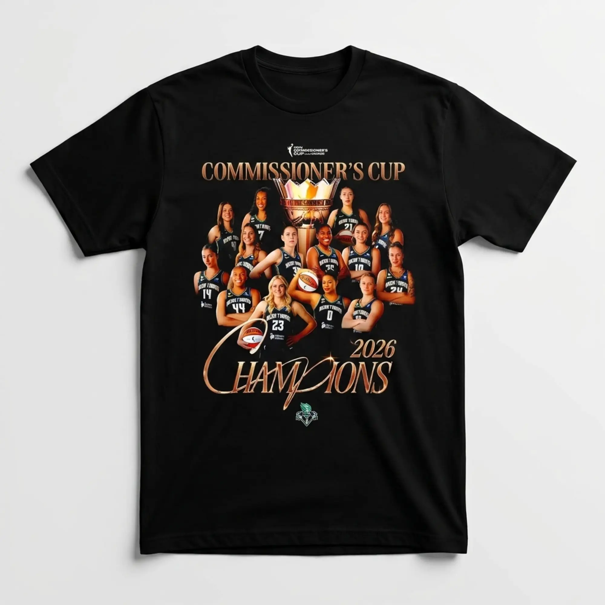 [SALE OFF 50%] Women's Basketball Champions Graphic Tee New York Team 2026 Title T-Shirt