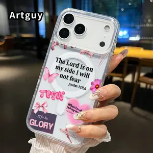 Faith Over Fear Psalm Christian Aesthetic Advanced fashion giftMagnetic Phone Case for iPhone 17 15 Plus 16 Pro Max Air E 14 13 12 11 X XS XR Shockproof TPU Premium Stylish Durable Protection Case