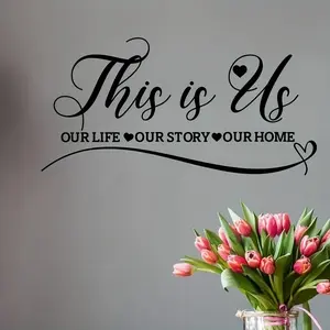 Family Theme Decorative Wall Sticker, Modern PVC Self-Adhesive Decal for Bedroom Living Room Porch, Home Decoration Accessories