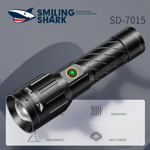【SD-7015】Smilingshark strong light camping lighting flashlight aluminum alloy material Outdoor outbound lighting product wild adventure helper