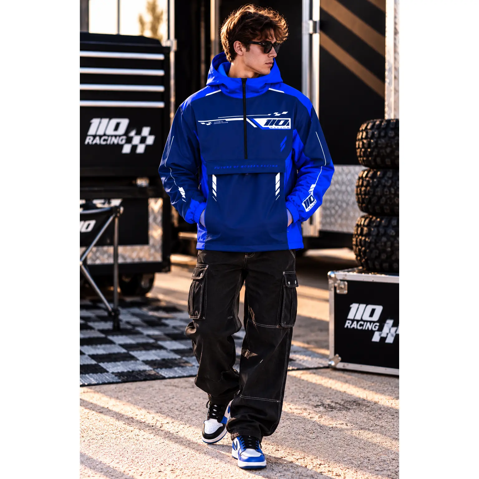 110 RACING // HEATWAVE SERIES ANORAK WINDBREAKER - DEEP OZONE