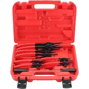 Snap Ring Plier Set 11PCS Straight & Bent Retaining Ring Pliers w/Hook & Pick Heavy Duty Internal External Pliers .038in - .09in Circlip Combination Retaining Clip for Car Trunk Motorcycle