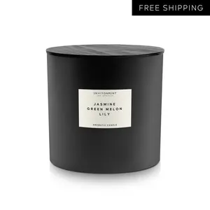 ENVIRONMENT Inspired by 5-Star Hotels WN Candle, 55oz Luxury Coconut Wax Candles for Home (Jasmine | Green Melon | Lily) 4 Wick Candle, Home Fragrance Products, 4 Wick Candle, Vegan & Cruelty-Free