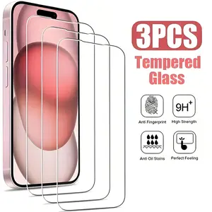 3Pcs Tempered Glass, Protective, Compatible With 17Pro Max 17 Air 16 Plus 16 Pro 16 Pro Max 15 14 11 Pro Max X XS XR 14 Plus Screen Protector Glass Gift For Birthday, Family, Friends Phone Accessories