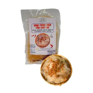 Dried Shrimp Garlic Flavored Rice Paper 10.5oz/bag - Bánh Tráng Tôm Cháy Tỏi 200g/túi