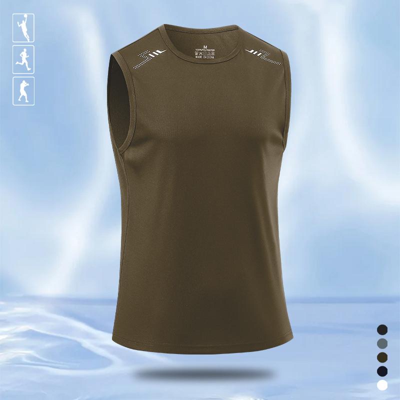 4PCS, Men's Graphic Athletic Tank Tops, Moisture Wicking Quick-Drying Gym Training Vest, Summer Sports Activewear Performance Muscle Shirts