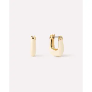 Huggie Earrings - Dakota Mini White