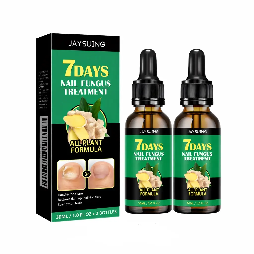 7-Day Nail Fungal Treatment Serum Foot Fungus Remedy Removal Products Anti infection Onychomycosis Paronychia Repair Gel Care Ginger Healthcare Therapeutic Therapy Bathroom Solution nailgrowthoil Healthy Wellness Aid Liquid Fitness Organic Skin Ginkgo