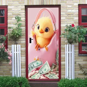 2pcs Cute Cartoon Chicken Wall Stickers Pink Fashion Bag Creative Design Kids Room Bedroom Wall Decor Stickers Self Adhesive Removable Eco Friendly Material Home Decoration Hot Selling Products