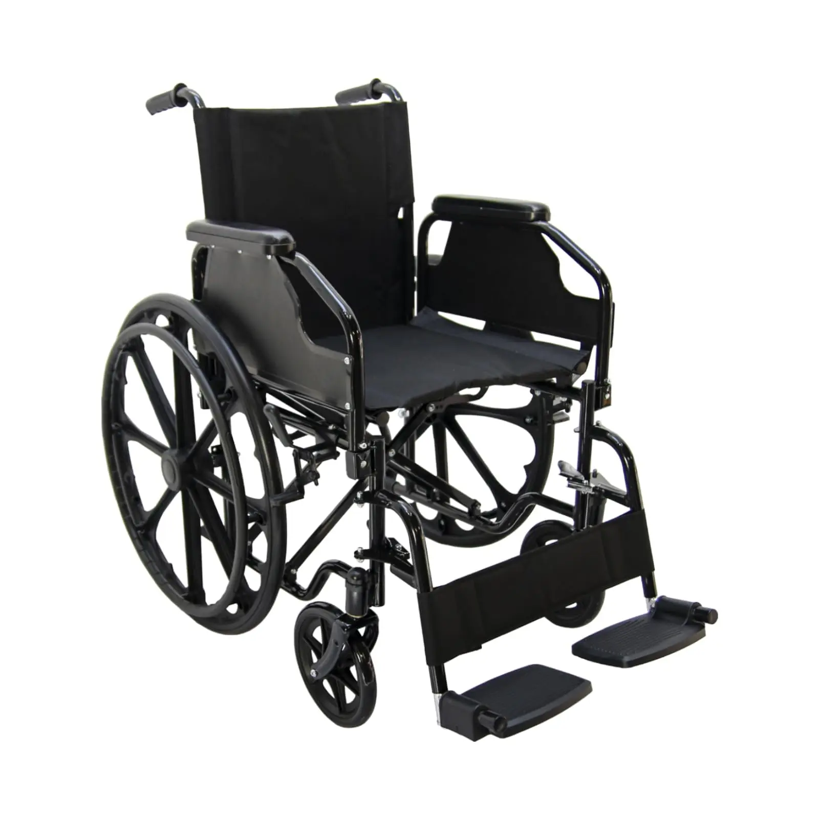 Garvee Portable Lightweight Folding Transport Wheelchair for Seniors – 16" Wide Seat, Turn over-Up Armrests, Swing-Away Footrests, Locking Handbrakes, Easy Travel Mobility Chair