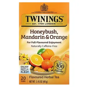 Twinings Flavored Herbal Tea, Honeybush, Mandarin & Orange, Caffeine Free, 20 Tea Bags, 1.41 oz (40 g)