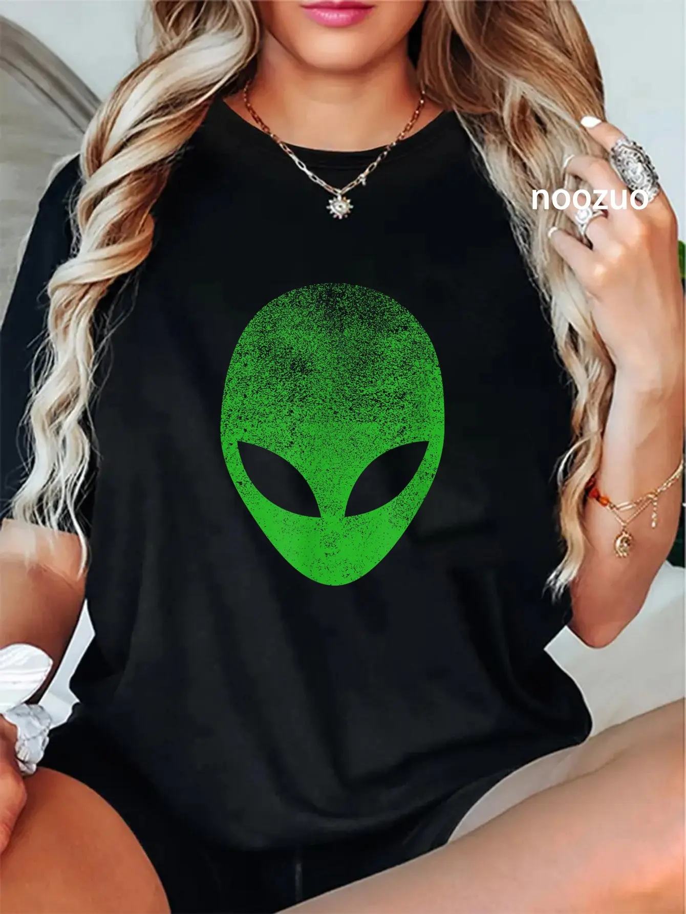 100% Cotton Unisex Alien Head Distressed I Aliens UFO Area 51 Roswell T-Shirt