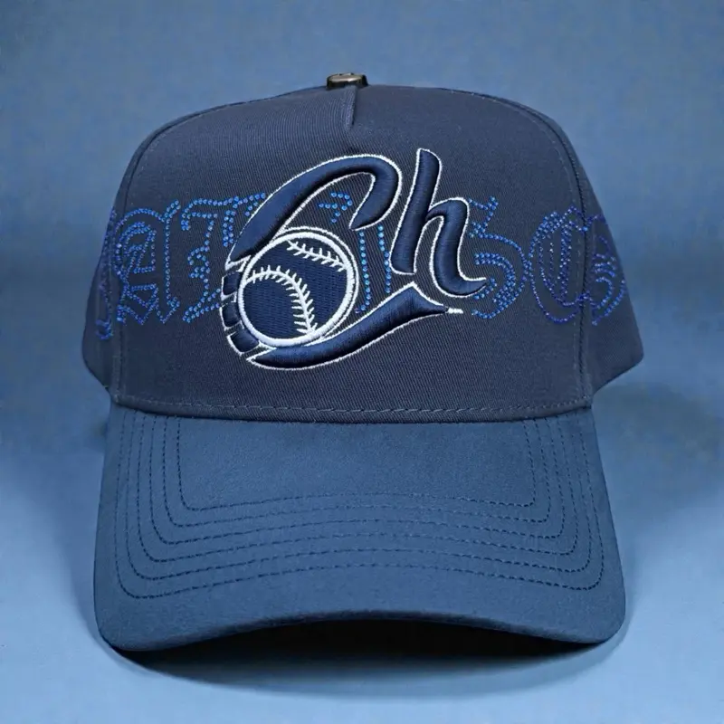 Charros De Jalisco Azul GDL Caps Premium Quality Suede Snapback with Rhinestones Silk Interior Adjustable Fit Metal Button
