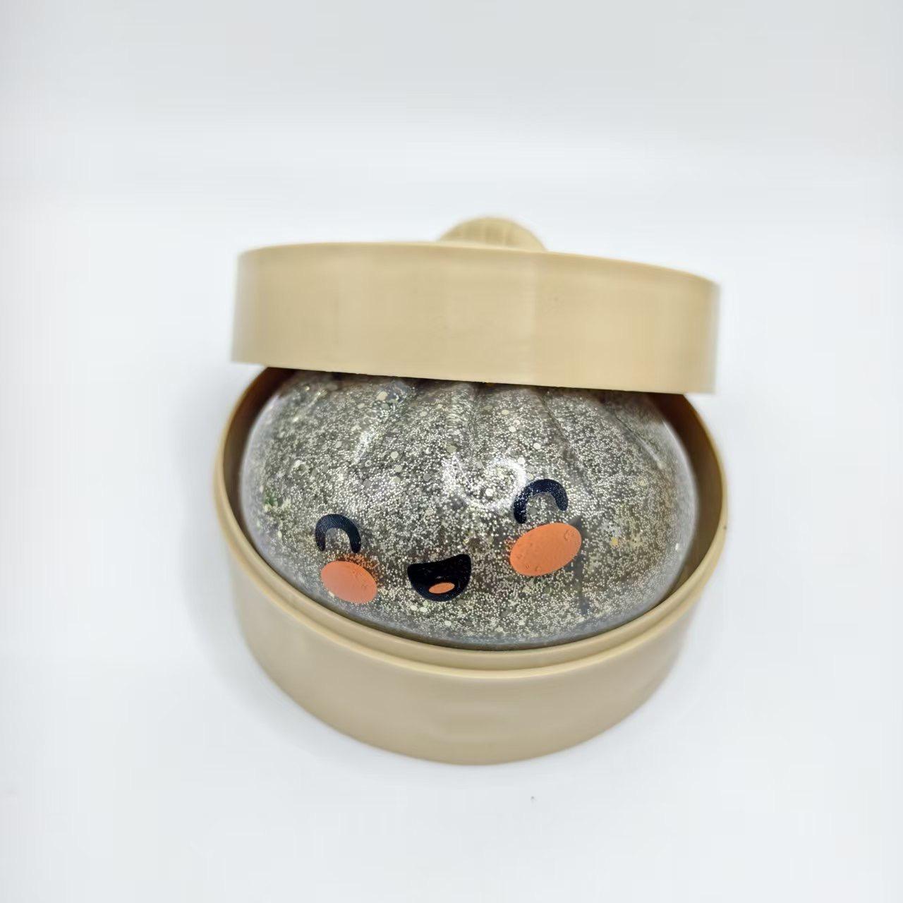 Holographic Glitter Dumpling Squishy, Slow Rising ASMR Stress Relief Fidget Toy Holographic, Blue, Pink, Silver Gray