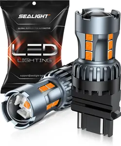 SEALIGHT 3156 3157 LED Bulb Amber Turn Signal Lights, 3056 3457A 4057 4157 LED Light Bulb with Projector Replacement for Blinker Parking Marker, Pack of 2