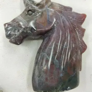 Ocean Jasper Unicorn Carving-Annie
