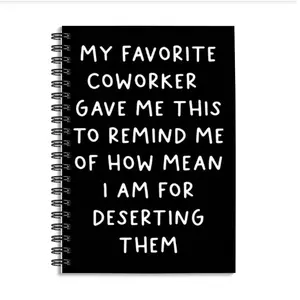 Funny Goodbye Spiral Notebook, 8.3*5.5 Inches, Perfect Gift for Colleagues Leaving, Humorous Departure Present, Ideal Farewell Souvenir, Planner Notebook