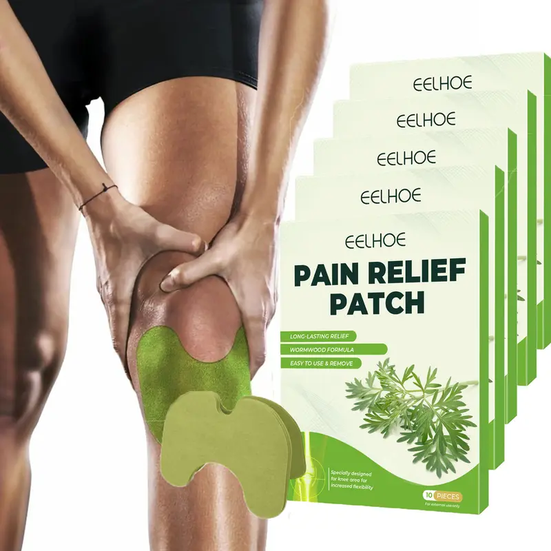 50pcs Herbal Heat Patches with Natural Wormwood Extract, One Size, Warm and Long-Lasting, Joint Support for Knee & Shoulder, Back Pain Relief, Hand & Foot Care Accessory