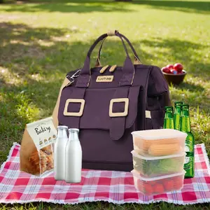 Backpack insulation bag Lunch Bag for Women Men,Tassel Large Insulated Adult Lunch Box Leakproof Lunchbox Cooler Bag for Work Picnic Beach