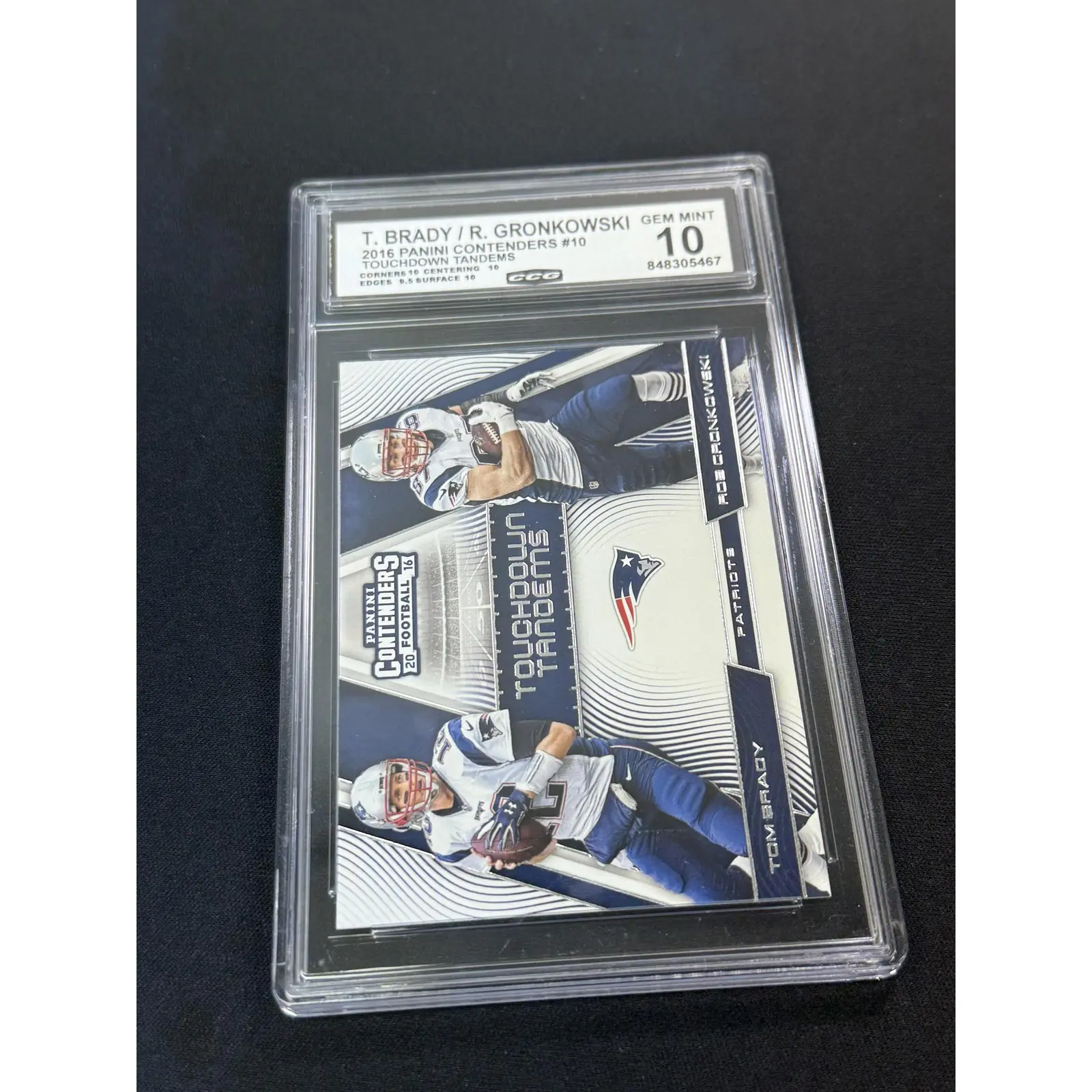 Brady Gronkowski 2016 Panini Contenders Touchdown Tandems CCG 10 Patriots Rookie