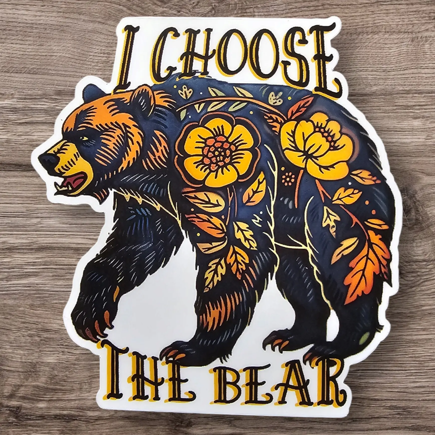 I choose The Bear, Protest Sticker, Feminist Sticker, equal rights, meme, leftist sticker, progressive sticker social justice sticker, Funny Sticker, Meme Sticker, Gift for Kid, Water Bottle Sticker, Waterproof Sticker, Laptop Sticker