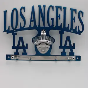 Blue Los Angeles Wall Mounted Bottle Opener Blue Los Angeles Wall Mounted Bottle Opener