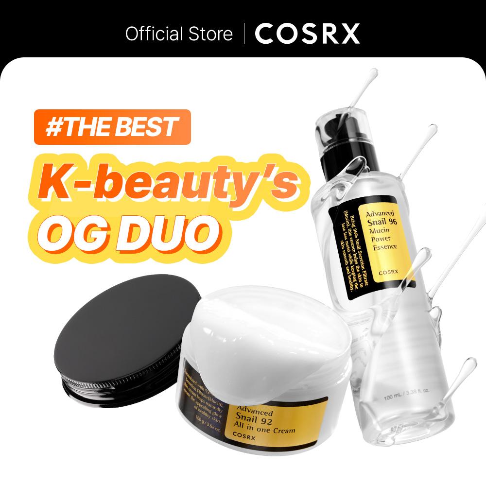 [COSRX Official] Snail Mucin Essence & Cream Duo  | ULTIMATE SOLUTION CREAM NOURISHES, MOISTURIZES & REPAIRS DAMAGED SKIN