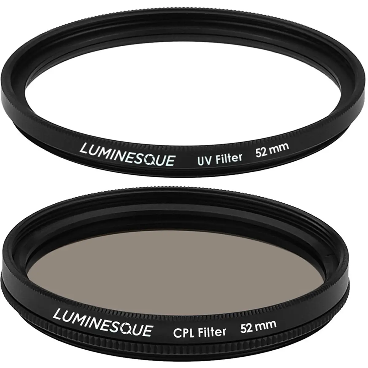 Luminesque 58mm Slim PRO Circular Polarizing & UV Camera Filter Kit, Durable Aluminium Accessory for Photographers, Lens Protection for Cameras, Accessories
