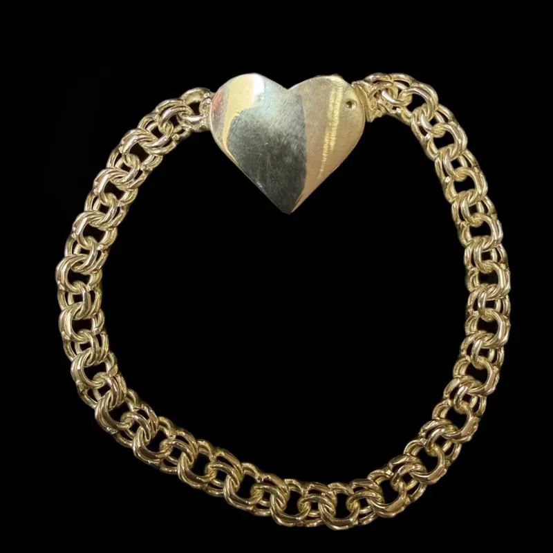 7 mm sharp Heart Chino Bracelet Silver 21.6g Elegant Design Versatile Accessory Perfect Gift for Loved Ones Subtle Elegance Timeless Jewelry