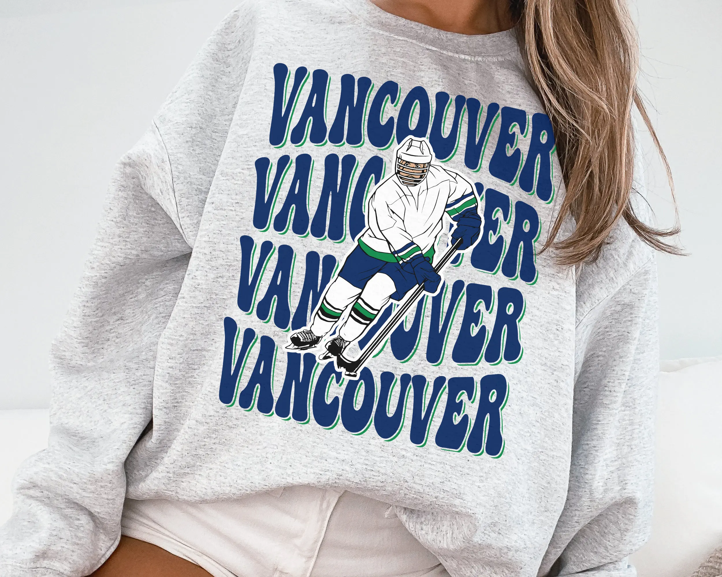Retro Vancouver Canuck Sweatshirt T-shirt Canucks Sweater Canucks T-shirt Hockey Fan Vintage Vancouver Ice Hockey Vancouver 1970