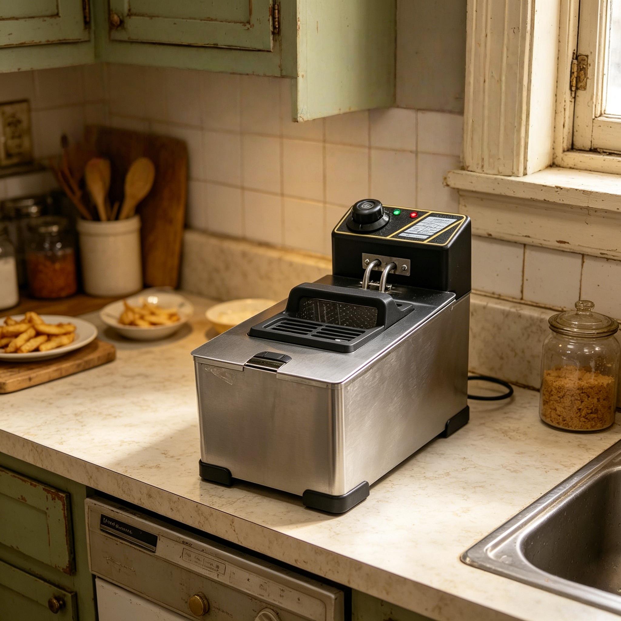 1pc 3.5L Electric Deep Fryer, 2000W 110V, Temp Control & US Plug, Oil Saving Fryer for Chicken Fries Donuts, Home Restaurant Food Truck Frying Machine