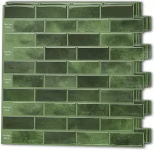 Peel and Stick Backsplash Tiles 12x12 (10 Sheets) – Kitchen Wall Tile Sticker Jade Green