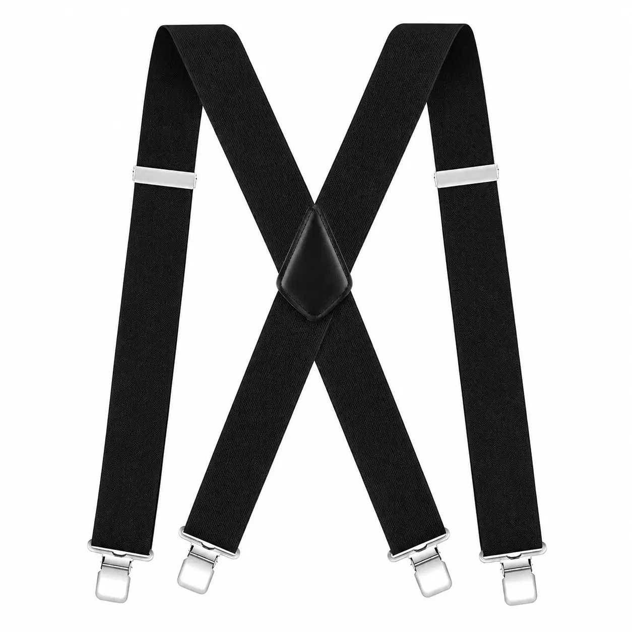 Heavy Duty Suspenders for Men and Women 2 Inch Wide Adjustable Elastic X Back Work Suspenders with Strong Clips