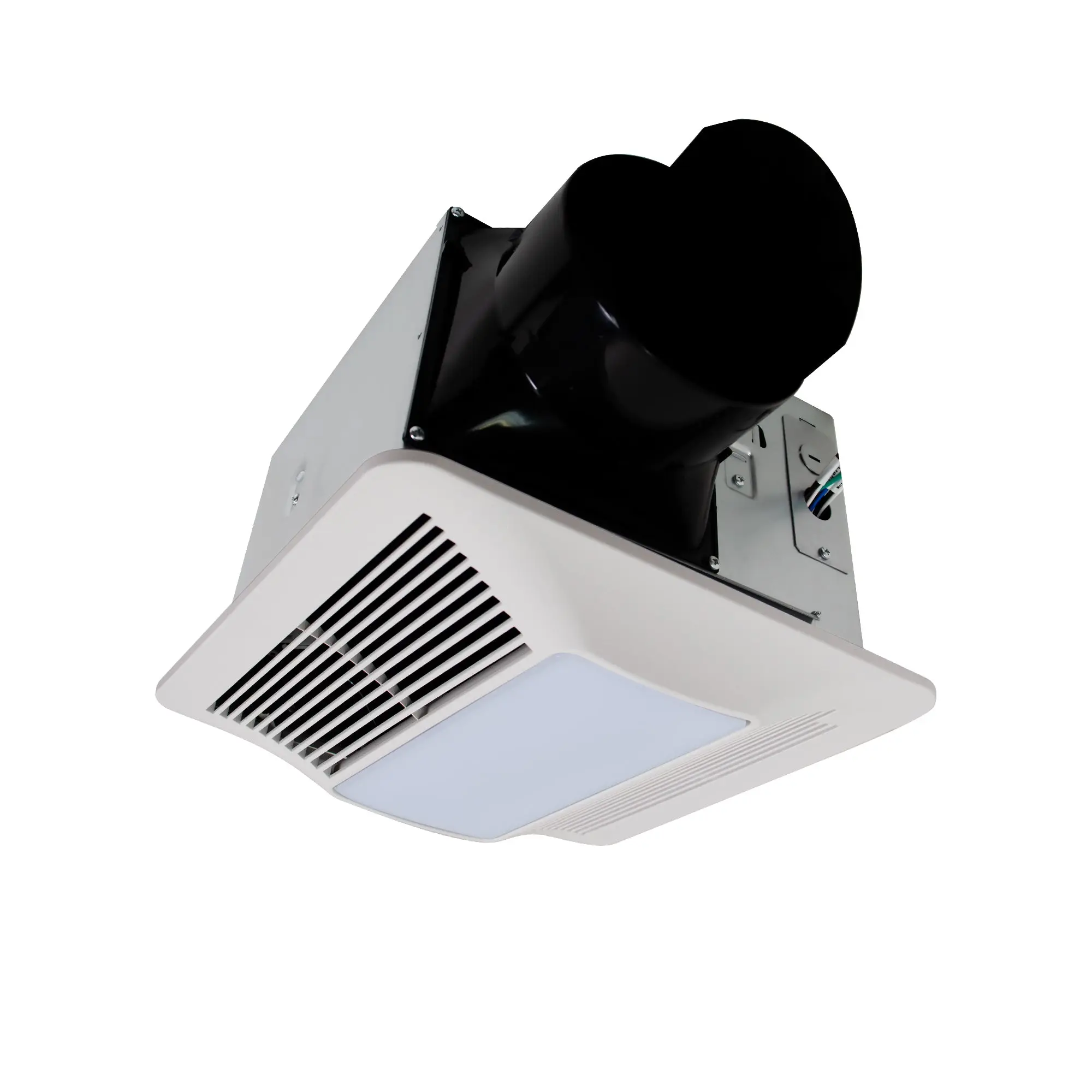 Awoco Elegant 6" Duct 150 CFM LED Bathroom Exhaust Fan with Humidity Sensor, Ultra-Quiet 0.5 Sone, HVI ETL Energy Star