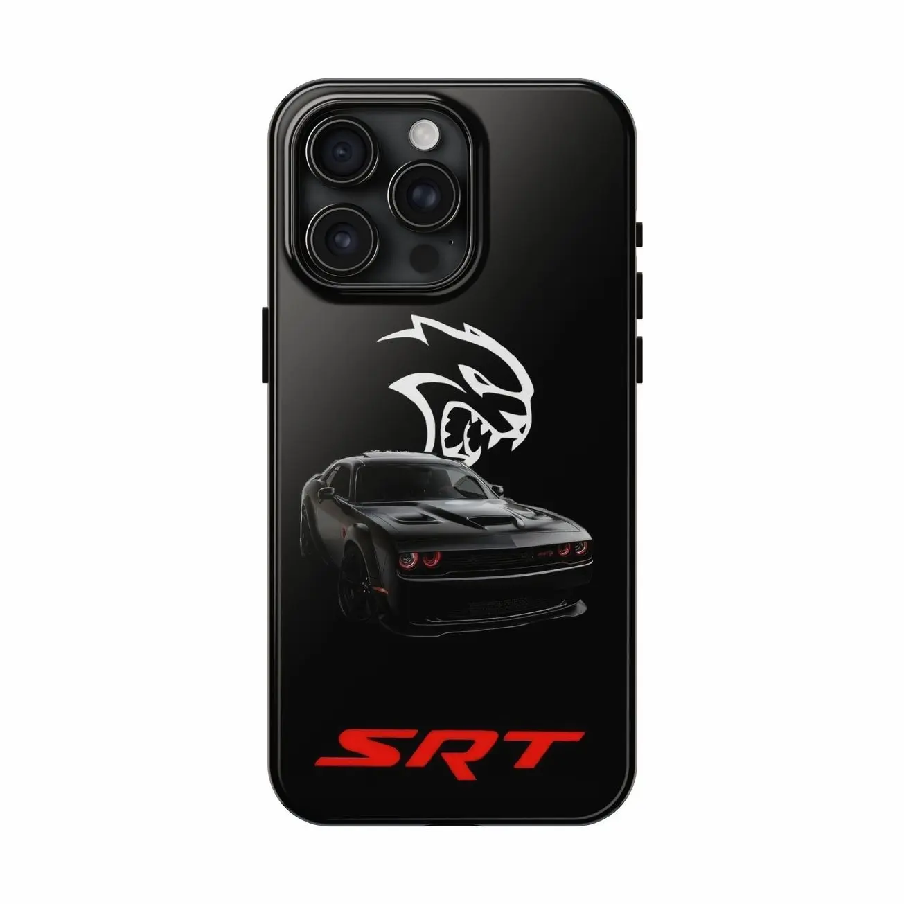 Hellcat Redeye Hard Tough Phone Case, Dodge Challenger SRT Cell Phone Case Compatible with iPhone X, 11, 12, 13, 14, 15, 16, 17 Series & Galaxy Series Z