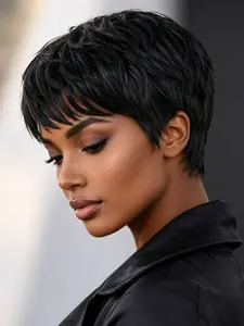 6 Inches Short Pixie Cut Wigs, Human Hair Wigs for Women, Straight Hairstyle, Natural Look, Easy to Style, Perfect for Daily Wear