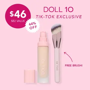 T.C.E. Super Coverage Serum Foundation with Brush | Hydrating Full Coverage Concealer Foundation