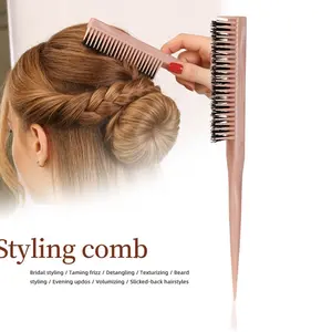 Salon-Style Three-Row Hair Texturizing Comb, Smooth and Non-Tugging, Easy At-Home Salon Hair Styling Tool, Voluminous Hairstyle Maker, Essential Beauty Product for Women