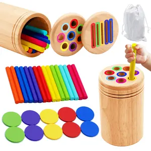 Wooden Educational Toy, 1 Set Montessori Colors Shape Sorting Toy, Learning Activities, Fine Motor Skills Sensory Toy, Play Sensory Activity Board, Multi Activity Playset, Preschool Busy Board