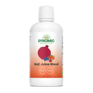 Dynamic Health Healthy Goji Juice Blend - Ready-to-Drink Fruit Juice, Antioxidant Superfruit Beverage, Vitamin C-Infused, Immune Support Kosher Dietary Supplement, 32 fl oz