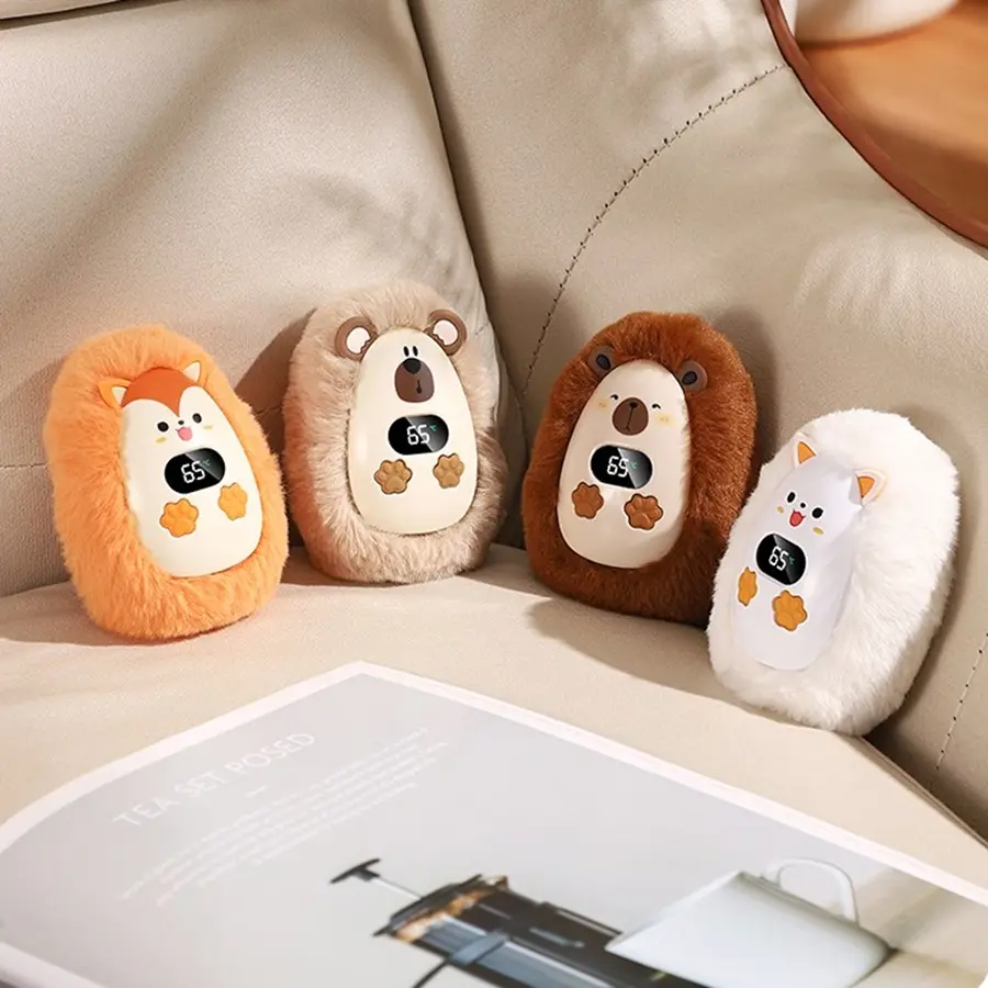 Plush Hand Warmer Mini Pocket Heater, Portable Warmer, Three Heating Levels, Rechargeable 1200mah, Compact Design, Outdoor Indoor Use, Warm Gift