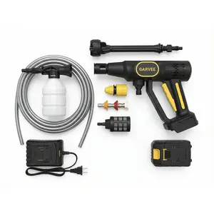 320 PSI wire-free Pressure Washer - 20V Brushless Motor, 6-in-1 Adjustable Nozzle, Foam Cannon, 26FT Hose, Rechargeable 4.0Ah Battery & Charger, Portable Power Cleaner for Car, Home, Garden
