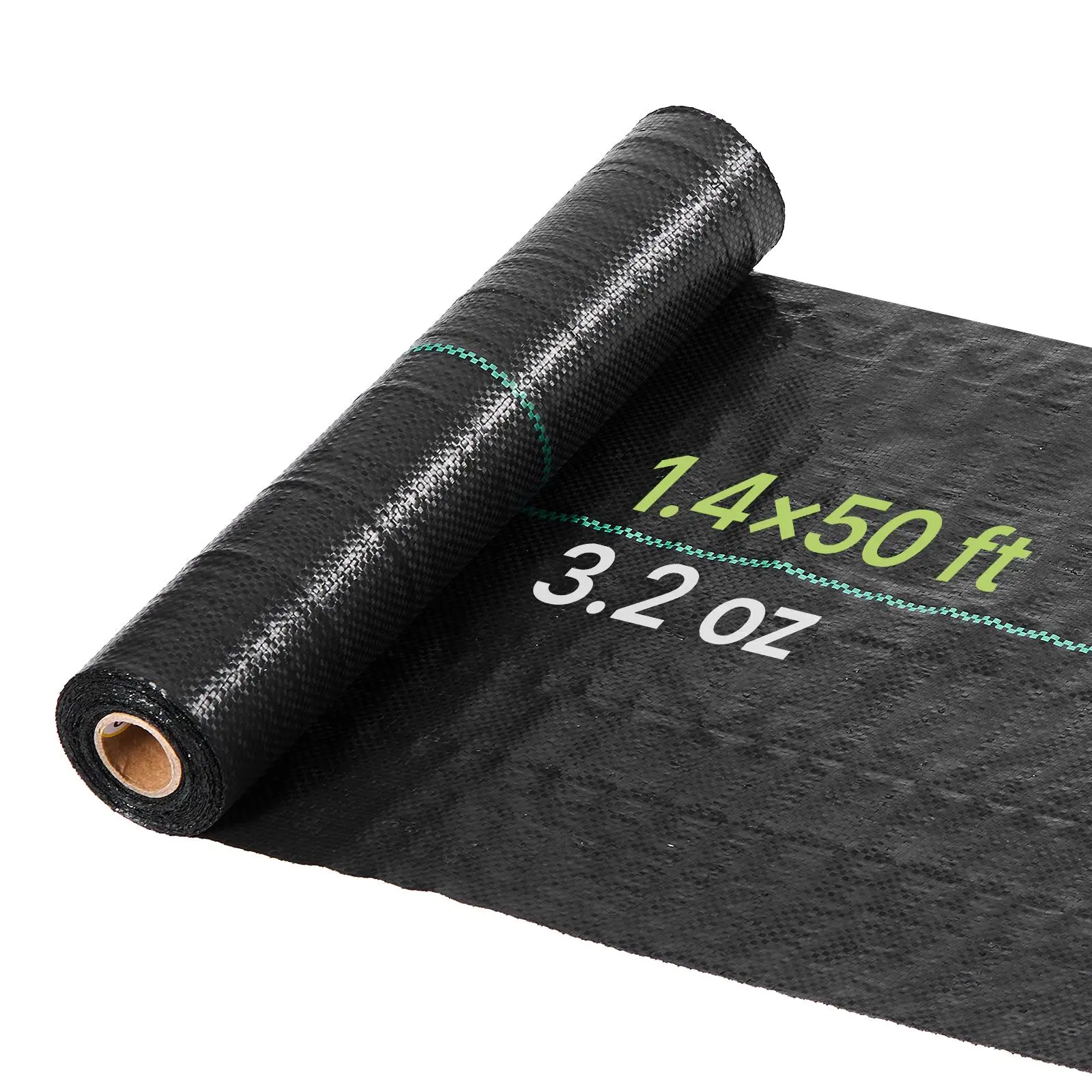 【SummerFinds】VEVOR Weed Barrier Fabric Heavy Duty, 1.4x50FT 3.2oz Landscape Fabric, Woven Weed Blocker Fabrics, Garden Fabrics Weeds Barrier, Weeds Control Ground Cover, Geotextile Webbing, Gardening Mat, Black