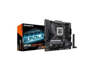 GIGABYTE B850M EAGLE WIFI7 AMD AM5 mATX Motherboard, Support Ryzen 9000/8000/7000 Series, DDR5, 8+2+2 Power Phase, 2x M.2, PCIe 5.0, USB-C, WiFi 7, 2.5GbE, EZ-Latch, 5-Year Warranty