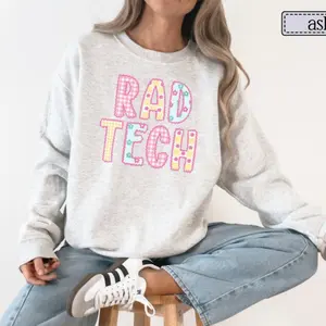 RAD Tech Sweatshirt • Xray Tech Sweater • Colorful Lace Radiology Tech Pullover • Gift for RAD Techs • X-ray Technologist • CT Mri Tech
