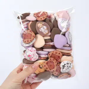 Random Print Finger Puffs 5-10-20-50-100pcs, Makeup Sponges for Bb Creams & Foundations, Water Activated, Suitable All Skin Types, Beauty Sponges