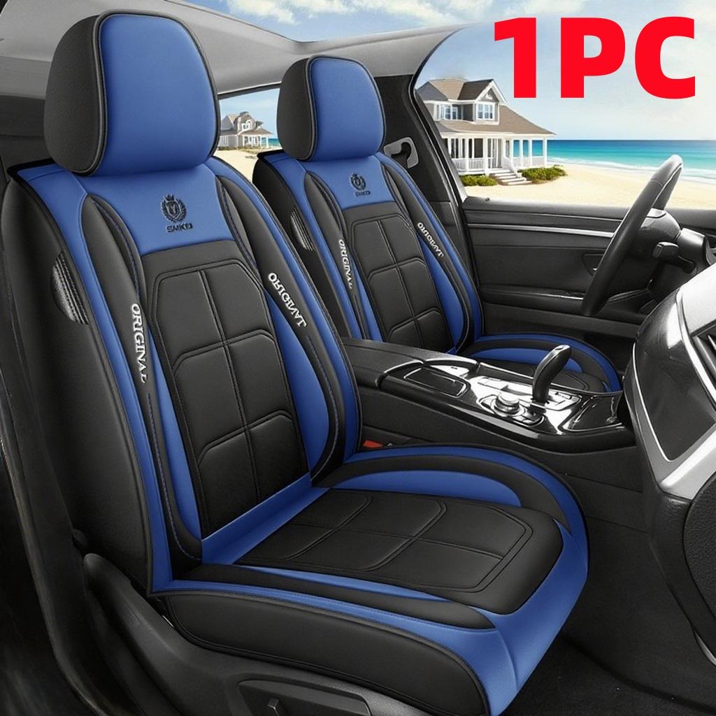 1PC Soft PU Leather Automotive Seat Cover Water-Resistant Wear-Resistant Full-Coverage Muscle Seat for Front Row Interior
