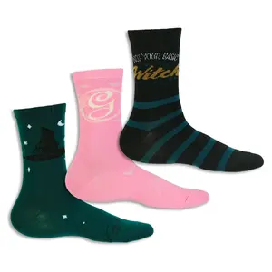 Wicked Crew Socks Women's Elphaba and Glinda 3 Pair for Shoe Size 5-10